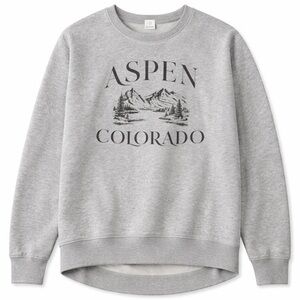 Aspen Colorado Grey Crewneck Sweatshirt